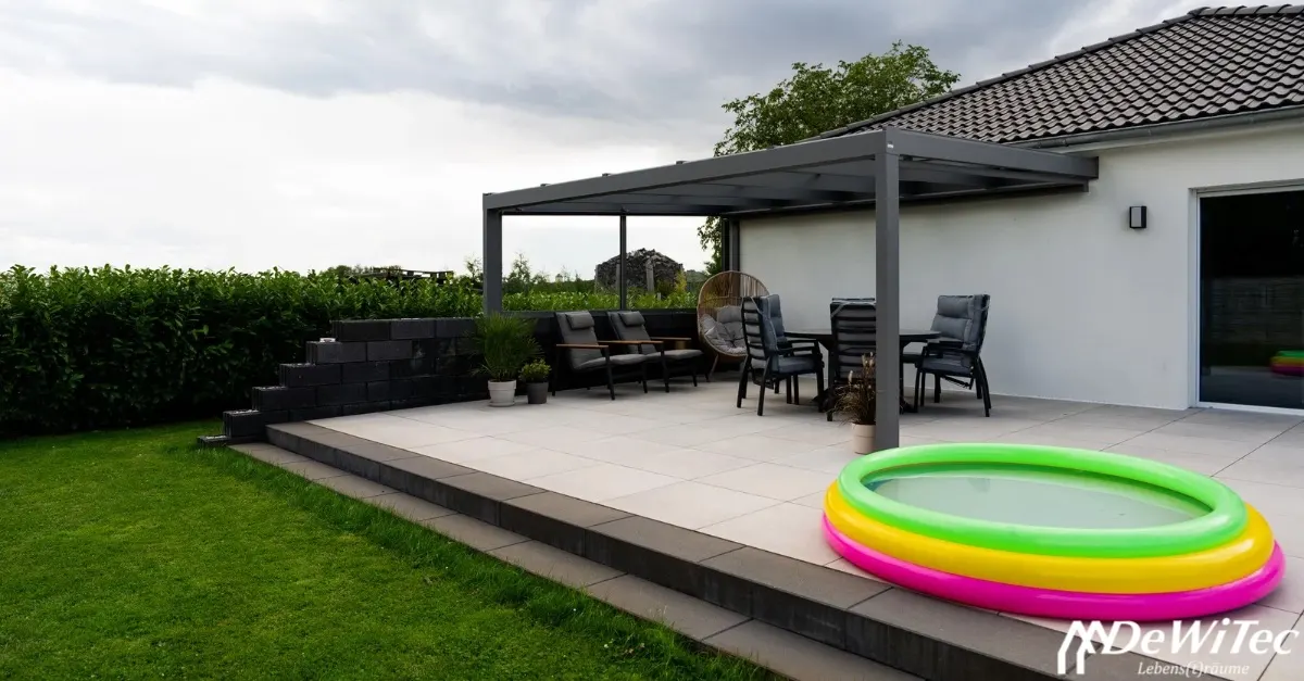 Ein Terrassendach wird zum Lieblingsort, Referenzprojekt bei einer jungen Familie